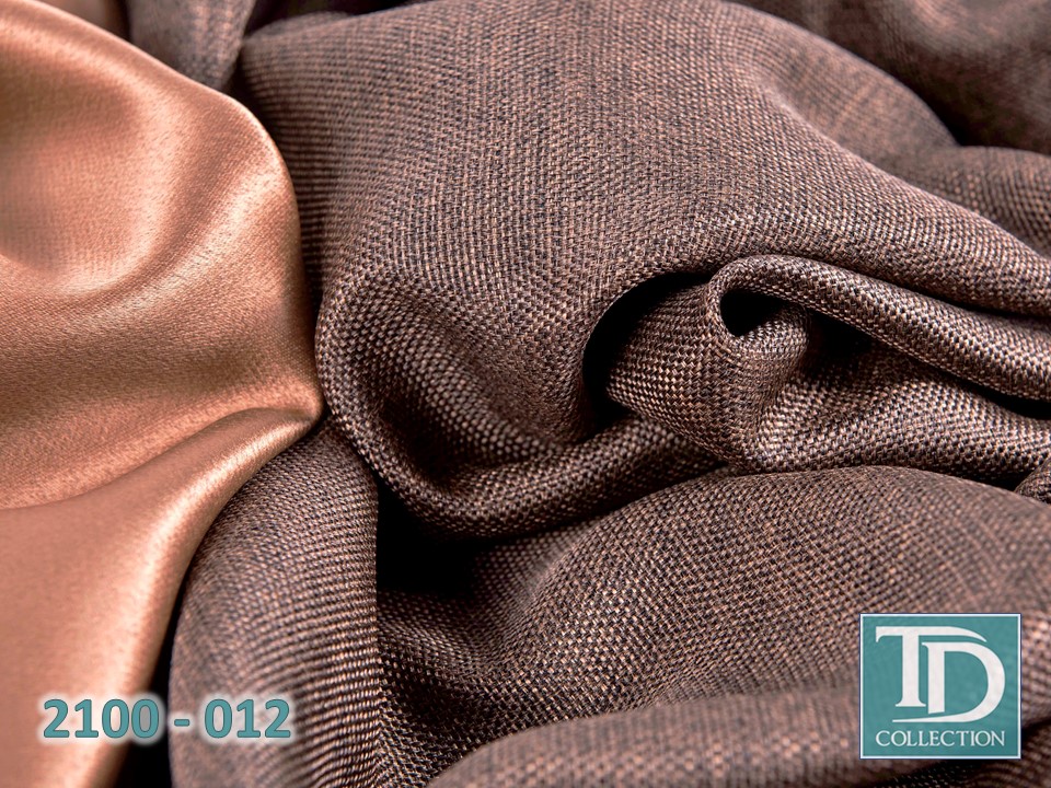 Портьера блэкаут c фактурой "Рогожка" (Шоколадный оттенок)