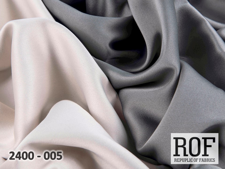 Портьера - двухцветный Блэкаут "Палермо" (Бежево-серый / Серый)