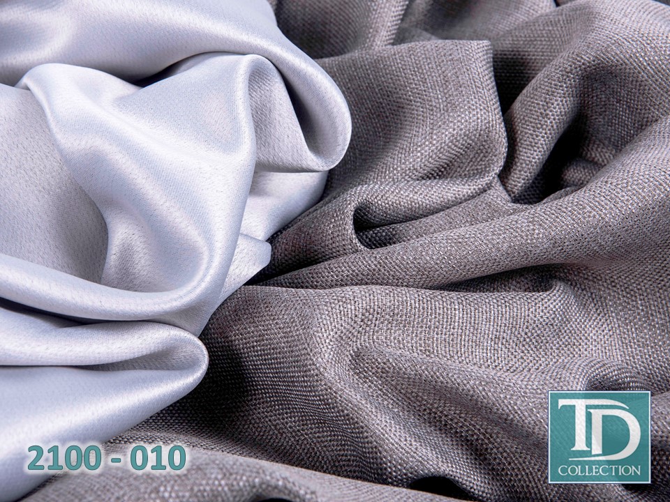 Портьера блэкаут c фактурой "Рогожка" (Пепельный оттенок)