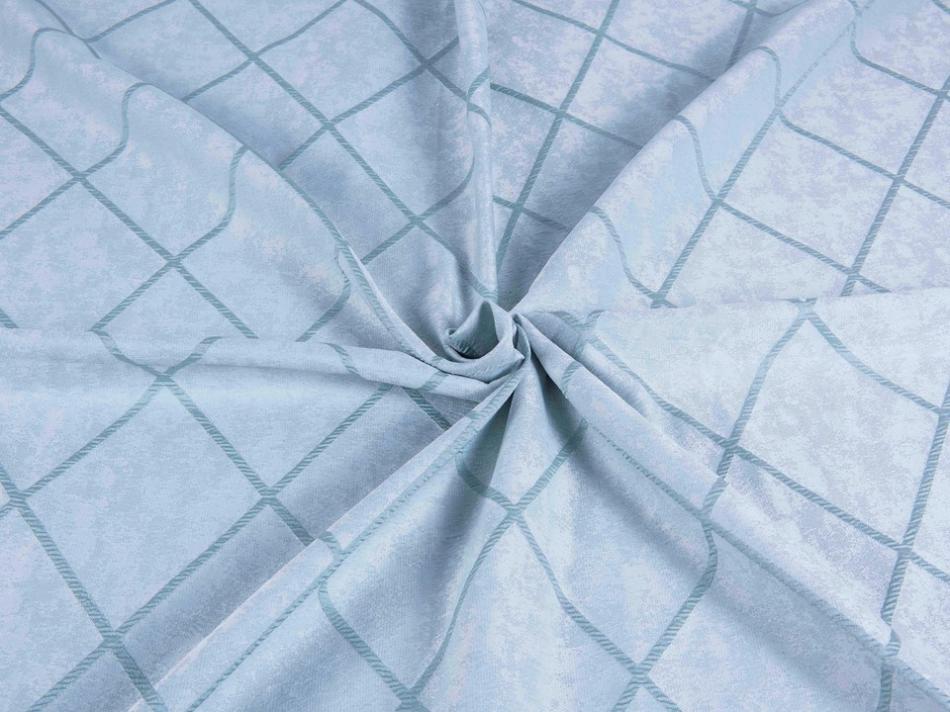 Портьера с объемными жаккардовыми ромбами "Мурано" (Светло-бирюзовый оттенок)