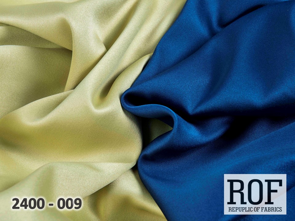 Портьера - двухцветный Блэкаут "Палермо" (Золотисто-горчичный / Синий)