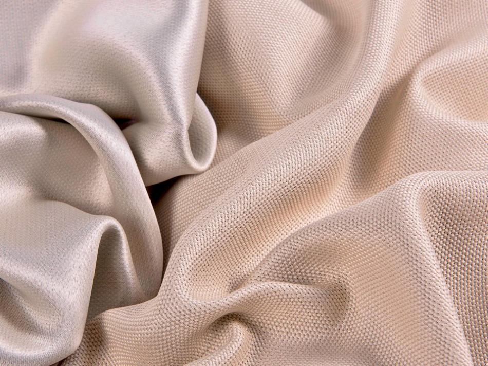 Портьера блэкаут c фактурой "Рогожка" (Сливочный оттенок)