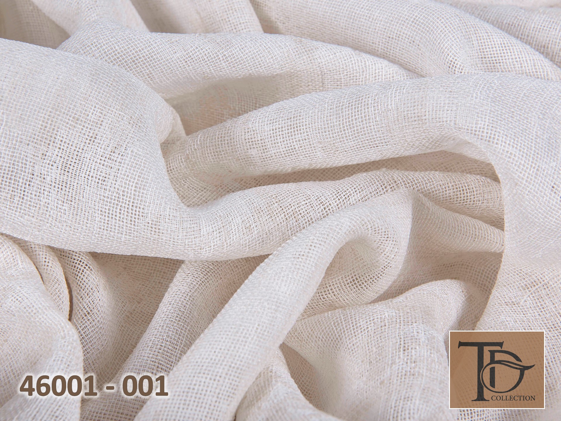 Тюль - двусторонний под лен "венецианская штукатурка" (Сливочный оттенок)