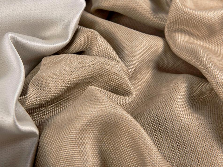 Портьера блэкаут c фактурой "Рогожка" (Песочного оттенка)