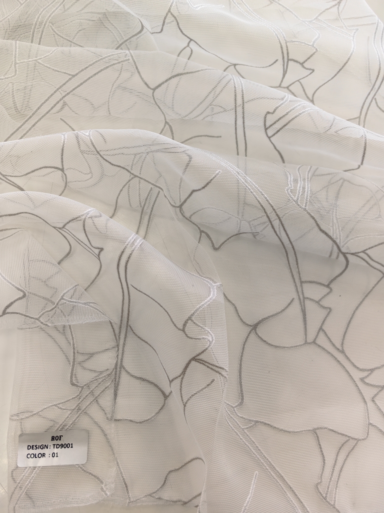 Уточнить цвет! Тюль - сетка с растительным рисунком "Милдера" (Дымчатый оттенок)