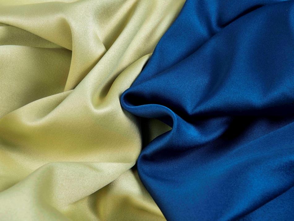 Портьера - двухцветный Блэкаут "Палермо" (Золотисто-горчичный / Синий)