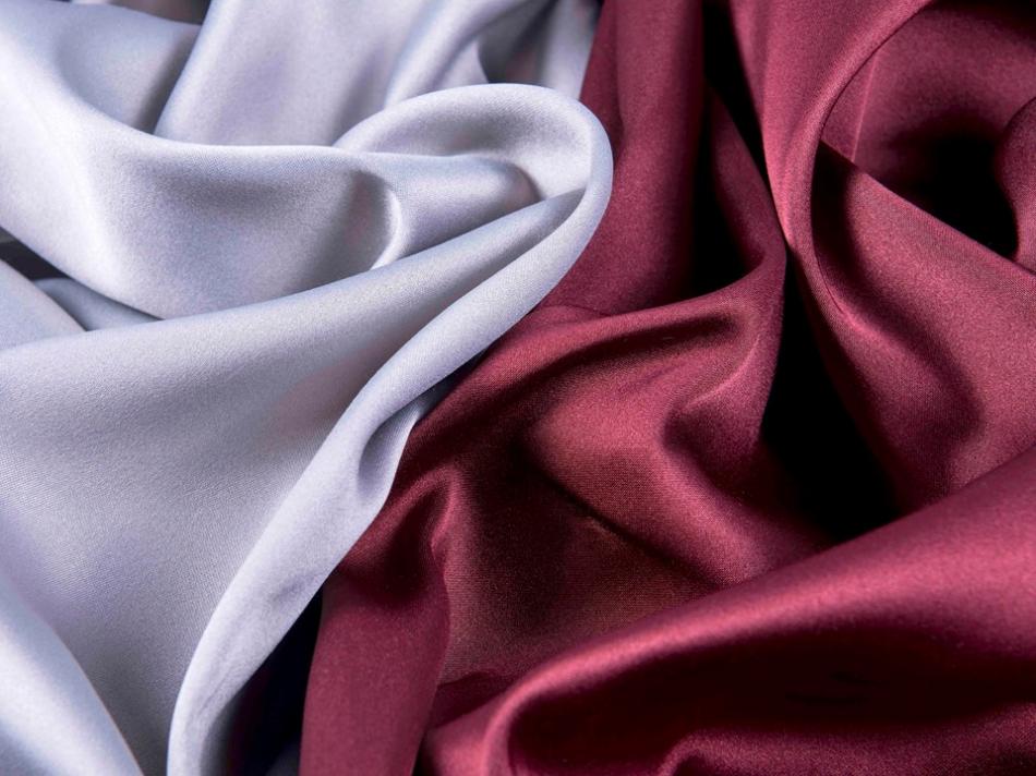 Портьера - двухцветный Блэкаут "Палермо" (Серый / Темно-терракотовый)