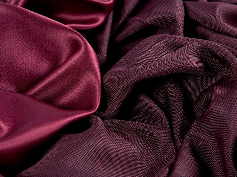 Портьера блэкаут c фактурой "Рогожка" (Винный оттенок)