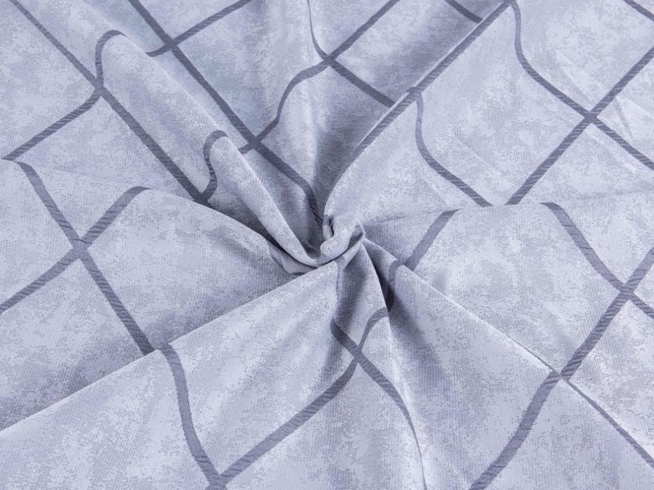 Портьера с объемными жаккардовыми ромбами "Мурано" (Сизый оттенок)