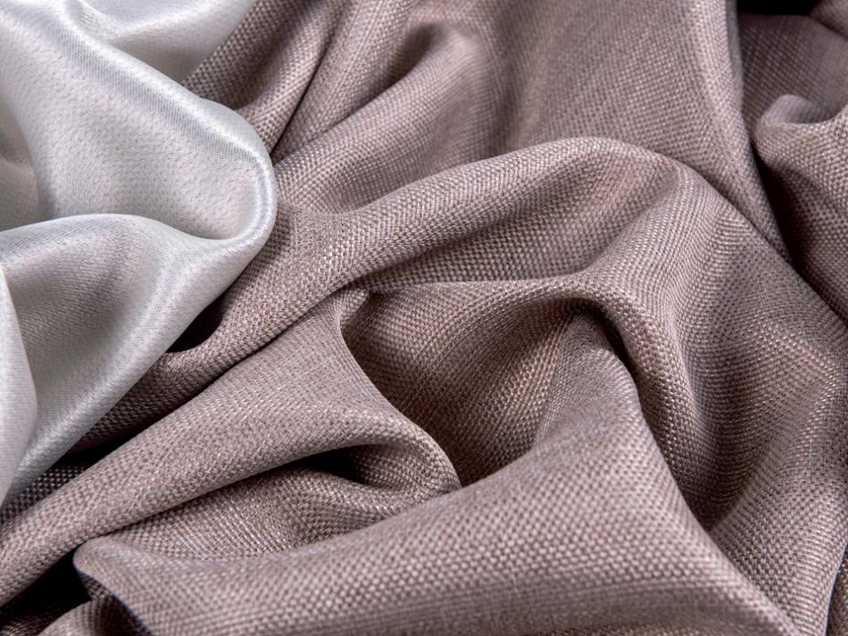 Портьера блэкаут c фактурой "Рогожка" (Оттенок "Мокко")