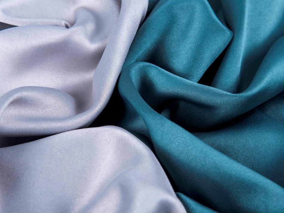 Портьера - двухцветный Блэкаут "Палермо" (Серый / Бирюзовый)