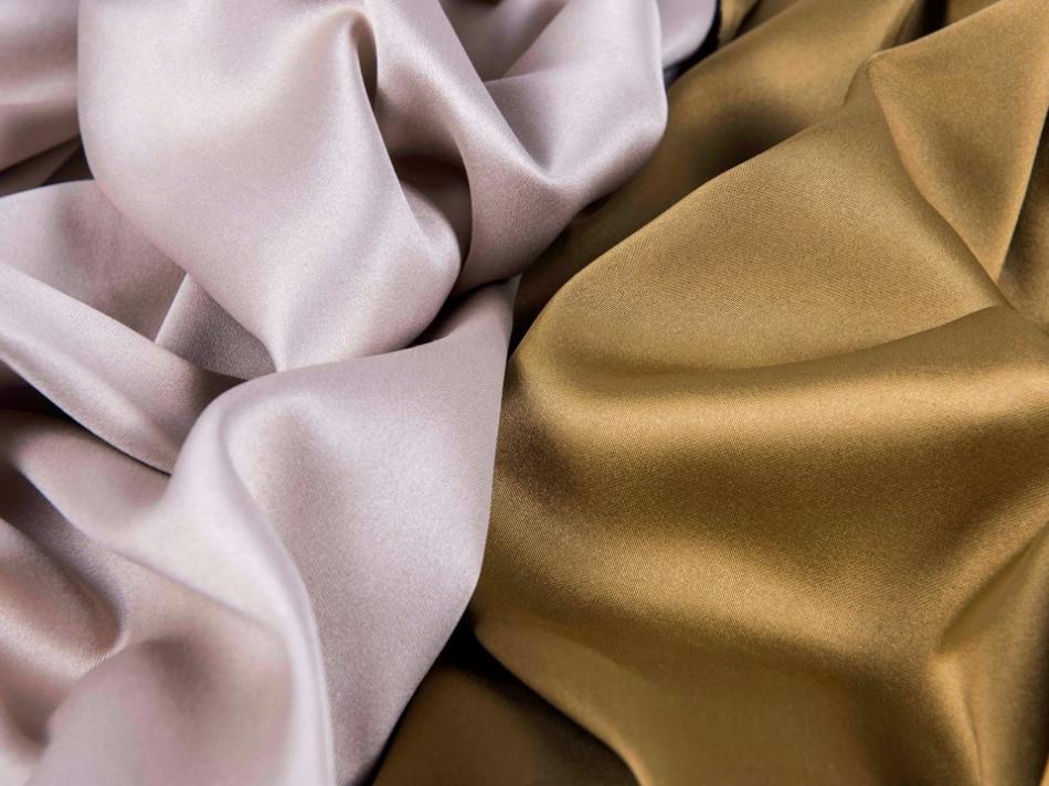 Портьера - двухцветный Блэкаут "Палермо" (Тепло-бежевый /Зеленовато-горчичный)