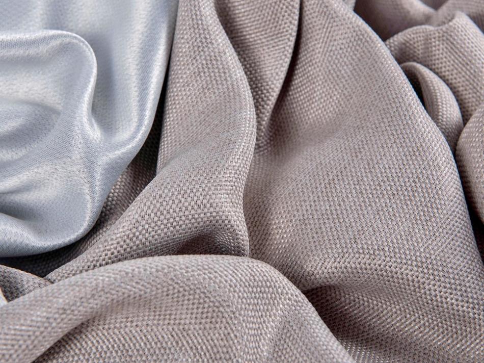 Портьера блэкаут c фактурой "Рогожка" (Дымчатый оттенок)