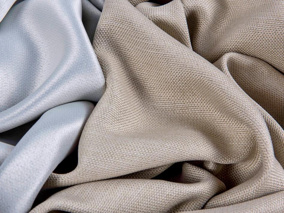 Портьера блэкаут c фактурой "Рогожка" (Бежевый оттенок)