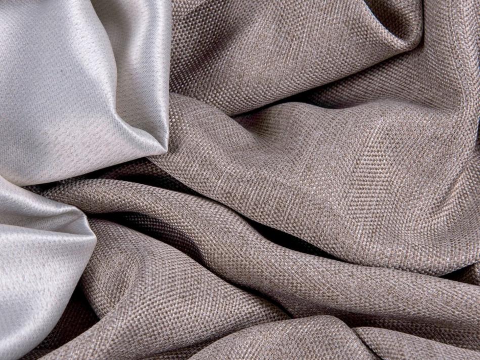 Портьера блэкаут c фактурой "Рогожка" (Оттенок "Капучино")