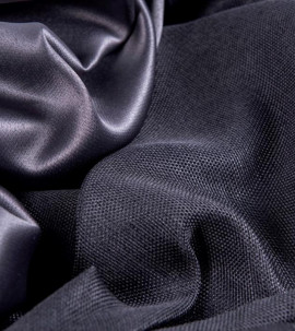 Портьера блэкаут c фактурой "Рогожка" (Графитовый оттенок)