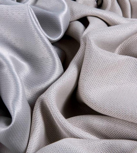 Портьера блэкаут c фактурой "Рогожка" (Кремовый оттенок)