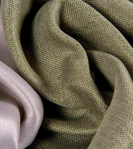 Портьера блэкаут c фактурой "Рогожка" (Оливковый оттенок)