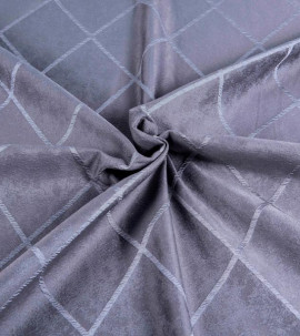 Портьера с объемными жаккардовыми ромбами "Мурано" (Серо-графитовый оттенок)