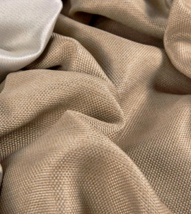 Портьера блэкаут c фактурой "Рогожка" (Песочного оттенка)