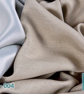 Портьера блэкаут c фактурой "Рогожка" (Бежевый оттенок)