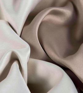 Портьера - двухцветный Блэкаут "Палермо" (Светло-бежевый / Кофейный)