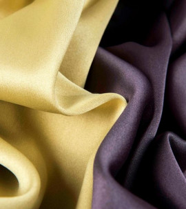 Портьера - двухцветный Блэкаут "Палермо" (Горчичный / Фиолетовый)