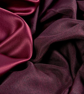 Портьера блэкаут c фактурой "Рогожка" (Винный оттенок)