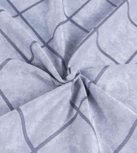 Портьера с объемными жаккардовыми ромбами "Мурано" (Сизый оттенок)