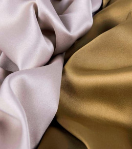 Портьера - двухцветный Блэкаут "Палермо" (Тепло-бежевый /Зеленовато-горчичный)