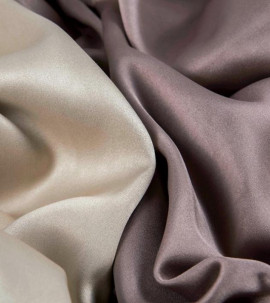 Портьера - двухцветный Блэкаут "Палермо" (Бежевый / Кофейный)